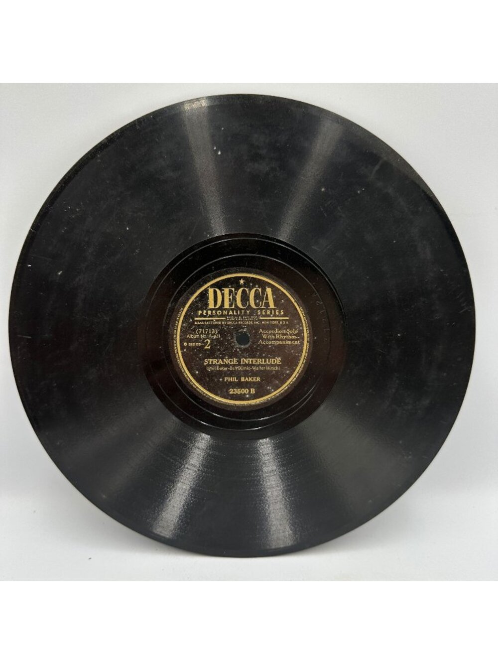 Phil Baker Stardust/Strange Interlude 1940s 78 RPM Decca Personality Series